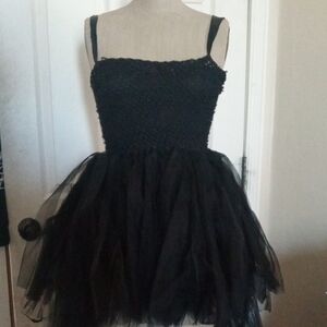 Black Girls' Tulle Ballet Tutu Costume Dress